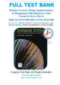 Test Bank - Database Systems Design&comma; Implementation & Management 13th Edition by Carlos Coronel