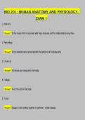 BIO 201 Human Anatomy & Physiology Exam 1 Questions & Answers  &vert; A&P Study Guide &vert; Verified A&plus;