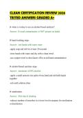 CLEAN CERTIFICATION REVIEW 2026&NewLine;TESTED ANSWERS GRADED A&plus;