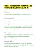 CLEAN CERTIFICATION TEST BANK 2026&NewLine;COMPLETE SOLUTIONS GRADED A&plus;