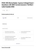 POSC 100 &lpar;Gloria Badal&comma; Cypress College&rpar; Exam &vert;&NewLine;Questions with 100&percnt; Correct Answers &vert; Verified &vert;&NewLine;Latest Update 2026