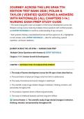 JOURNEY ACROSS THE LIFE SPAN 7TH EDITION TEST BANK 2026 &vert; POLAN & TAYLOR &vert; VERIFIED QUESTIONS & ANSWERS WITH RATIONALES &vert; ALL CHAPTERS 1&ndash;14 &vert; NURSING EXAM PREP STUDY GUIDE