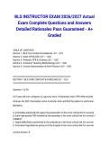 BLS INSTRUCTOR EXAM 2026&sol;2027 Actual Exam Complete Questions and Answers Detailed Rationales Pass Guaranteed - A&plus; Graded