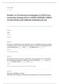NCLEX RN prioritization delegation assignment EXAM A&plus; GRADE ASSURED COMPLETE SOLUTIONS AND VERIFIED ANSWERS LATEST UPDATE&excl;&excl;&excl;&excl;