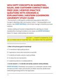 WGU D077 CONCEPTS IN MARKETING&comma; SALES&comma; AND CUSTOMER CONTACT EXAM PREP 2026 &vert; VERIFIED PRACTICE QUESTIONS WITH ANSWERS & EXPLANATIONS &vert; WESTERN GOVERNORS UNIVERSITY STUDY GUIDE