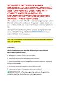 WGU D351 FUNCTIONS OF HUMAN RESOURCE MANAGEMENT PRACTICE EXAM 2026 &vert; 200 VERIFIED QUESTIONS WITH CORRECT ANSWERS & DETAILED EXPLANATIONS &vert; WESTERN GOVERNORS UNIVERSITY HR STUDY GUIDE