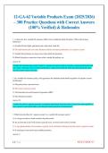 12-GA-62 Variable Products Exam &lpar;2025&sol;2026&rpar; &ndash; 300 Practice Questions with Correct Answers &lpar;100&percnt; Verified&rpar; & Rationales &NewLine;&NewLine;