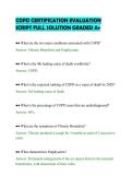 COPD CERTIFICATION EVALUATION&NewLine;SCRIPT FULL SOLUTION GRADED A&plus;