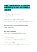 COPD COMPREHENSIVE STUDY GUIDE&NewLine;COMPLETE QUESTIONS AND CORRECT&NewLine;ANSWERS&NewLine;