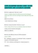 COPD EXAMPREP REVIEW SHEET TESTED&NewLine;QUESTIONS AND ACCURATE ANSWERS&NewLine;