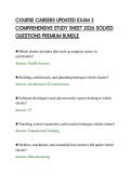 COURSE CAREERS UPDATED EXAM 3&NewLine;COMPREHENSIVE STUDY SHEET 2026 SOLVED&NewLine;QUESTIONS PREMIUM BUNDLE