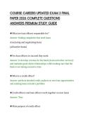 COURSE CAREERS UPDATED EXAM 3 FINAL&NewLine;PAPER 2026 COMPLETE QUESTIONS&NewLine;ANSWERS PREMIUM STUDY GUIDE&NewLine;
