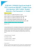 NURS 5433 &sol; NURS5433 Final Exam Family II FNP 2 Actual Exam 2026&sol;2027 &vert; Complete Exam-Style Questions &vert; 100&percnt; Verified &ndash; Detailed Rationales &ndash; Pass Guaranteed &ndash; A&plus; Graded&NewLine;&NewLine;