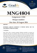 MNG4804 Assignment 2 &lpar;ANSWERS&rpar; 2026 - Due 30 August 2026