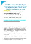 WGU D487 OA Secure Software Design Objective Assessment Exam Actual Exam 2026&sol;2027 &vert; Complete Exam-Style Questions &vert; 100&percnt; Verified &ndash; Detailed Rationales &ndash; Pass Guaranteed &ndash; A&plus; Graded&NewLine;&NewLine;