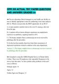 CPPS IHI ACTUAL TEST PAPER QUESTIONS&NewLine;AND ANSWERS GRADED A&plus;