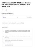 RCES Vol 2 part 3 &lpar;1001-1100&rpar; Exam &vert; Questions&NewLine;with 100&percnt; Correct Answers &vert; Verified &vert; Latest&NewLine;Update 2026