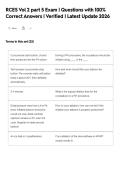 RCES Vol 2 part 5 Exam &vert; Questions with 100&percnt;&NewLine;Correct Answers &vert; Verified &vert; Latest Update 2026