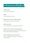 CPPS IHI PROFESSIONAL STUDY SHEET&NewLine;QUESTIONS AND DETAILED SOLUTIONS&NewLine;