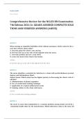 NCLEX RN med surg EXAM A&plus; GRADE ASSURED COMPLETE SOLUTIONS AND VERIFIED ANSWERS LATEST UPDATE&excl;&excl;&excl;&excl;