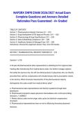 NAPSRX CNPR EXAM 2026&sol;2027 Actual Exam Complete Questions and Answers Detailed Rationales Pass Guaranteed - A&plus; Graded
