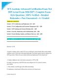 3CX Academy Advanced Certification Exam Test 2025 Actual Exam 2026&sol;2027 &vert; Complete Exam-Style Questions &vert; 100&percnt; Verified &ndash; Detailed Rationales &ndash; Pass Guaranteed &ndash; A&plus; Graded&NewLine;&NewLine;