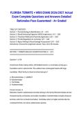 FLORIDA TERMITE &plus; WDO EXAM 2026&sol;2027 Actual Exam Complete Questions and Answers Detailed Rationales Pass Guaranteed - A&plus; Graded