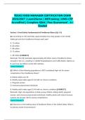TEXAS FOOD MANAGER CERTIFICATION EXAM 2026&sol;2027 &vert; Learn2Serve &vert; 360Training &vert; ANSI-CFP Accredited &vert; Complete Q&A &vert; Pass Guaranteed - A&plus; Graded&NewLine;&NewLine;
