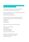 ATI CBC level 3 Exam Practice Questions with Complete Reliable Solutions