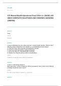 ATI RN mental health proctored EXAM A&plus; GRADE ASSURED COMPLETE SOLUTIONS AND VERIFIED ANSWERS LATEST UPDATE&excl;&excl;&excl;&excl;