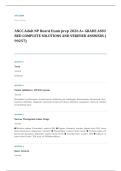 AANP AGNP certification EXAM A&plus; GRADE ASSURED COMPLETE SOLUTIONS AND VERIFIED ANSWERS LATEST UPDATE&excl;&excl;&excl;&excl;