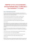 NR507NP ACTUAL EXAM 2026&sol;2027 &vert; Advanced Pathophysiology &vert; Verified Q&A &vert; Pass Guaranteed - A&plus; Graded