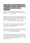 IICRC WRT WATER RESTORATION&NewLine;TECHNICIAN STUDY GUIDE 2026 84&NewLine;QUESTIONS AND DETAILED&NewLine;ANSWERS&NewLine;
