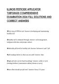 ILLINOIS PESTICIDE APPLICATOR&NewLine;TURFGRASS COMPREHENSIVE&NewLine;EXAMINATION 2026 FULL SOLUTIONS AND&NewLine;CORRECT ANSWERS&NewLine;