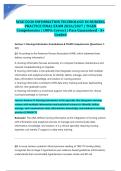 WGU D220 INFORMATION TECHNOLOGY IN NURSING PRACTICE FINAL EXAM 2026&sol;2027 &vert; TIGER Competencies &vert; 100&percnt; Correct &vert; Pass Guaranteed - A&plus; Graded&NewLine;&NewLine;