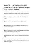 IMSA LEVEL 1 CERTIFICATION 2026 FINAL&NewLine;REVIEW PACK COMPLETE QUESTION SET AND&NewLine;CORE CONCEPT SUMMARY