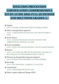 NFECTION PREVENTION&NewLine;CERTIFICATION COMPREHENSIVE&NewLine;STUDY GUIDE 2026 FULL QUESTIONS&NewLine;AND SOLUTIONS GRADED A&plus;