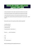 PSYCH 381 EXAM 1 with correct answers 100&percnt; 2026