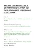 INP402 EPICCARE INPATIENT CLINICAL&NewLine;DOCUMENTATION EXAMINATION TEST&NewLine;PAPER 2026 COMPLETE WORKFLOW AND&NewLine;SOLUTION GUIDE