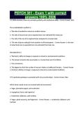 PSYCH 381 - Exam 1 with correct answers 100&percnt; 2026