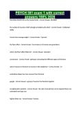 PSYCH 381 exam 1 with correct answers 100&percnt; 2026