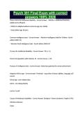 Psych 381 Final Exam with correct answers 100&percnt; 2026