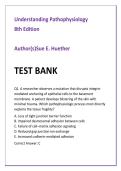 Understanding Pathophysiology 8th Edition Test Bank &vert; Advanced Clinical MCQs&comma; Mechanism-Based Rationales & High-Yield Exam Prep by Sue E&period; Huether-Inspired Content