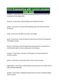 Civil Engineering with correct answers 1005 2026