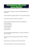 Civil Engineering 100&percnt; correct choices 2026-2027