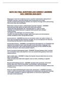 MATH 392 FINAL QUESTIONS AND CORRECT ANSWERS 100&percnt; VERIFIED 2026-2027&excl;&excl;