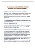 HD 101 EXAM 2 QUESTIONS AND CORRECT ANSWERS 100&percnt; VERIFIED 2026-2027&excl;&excl;