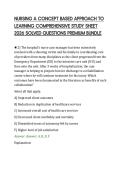 NURSING A CONCEPT BASED APPROACH TO&NewLine;LEARNING COMPREHENSIVE STUDY SHEET&NewLine;2026 SOLVED QUESTIONS PREMIUM BUNDLE