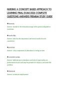NURSING A CONCEPT BASED APPROACH TO&NewLine;LEARNING FINAL EXAM 2026 COMPLETE&NewLine;QUESTIONS ANSWERS PREMIUM STUDY GUIDE&NewLine;
