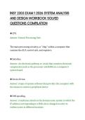 INSY 2303 EXAM 1 2026 SYSTEM ANALYSIS&NewLine;AND DESIGN WORKBOOK SOLVED&NewLine;QUESTIONS COMPILATION&NewLine;